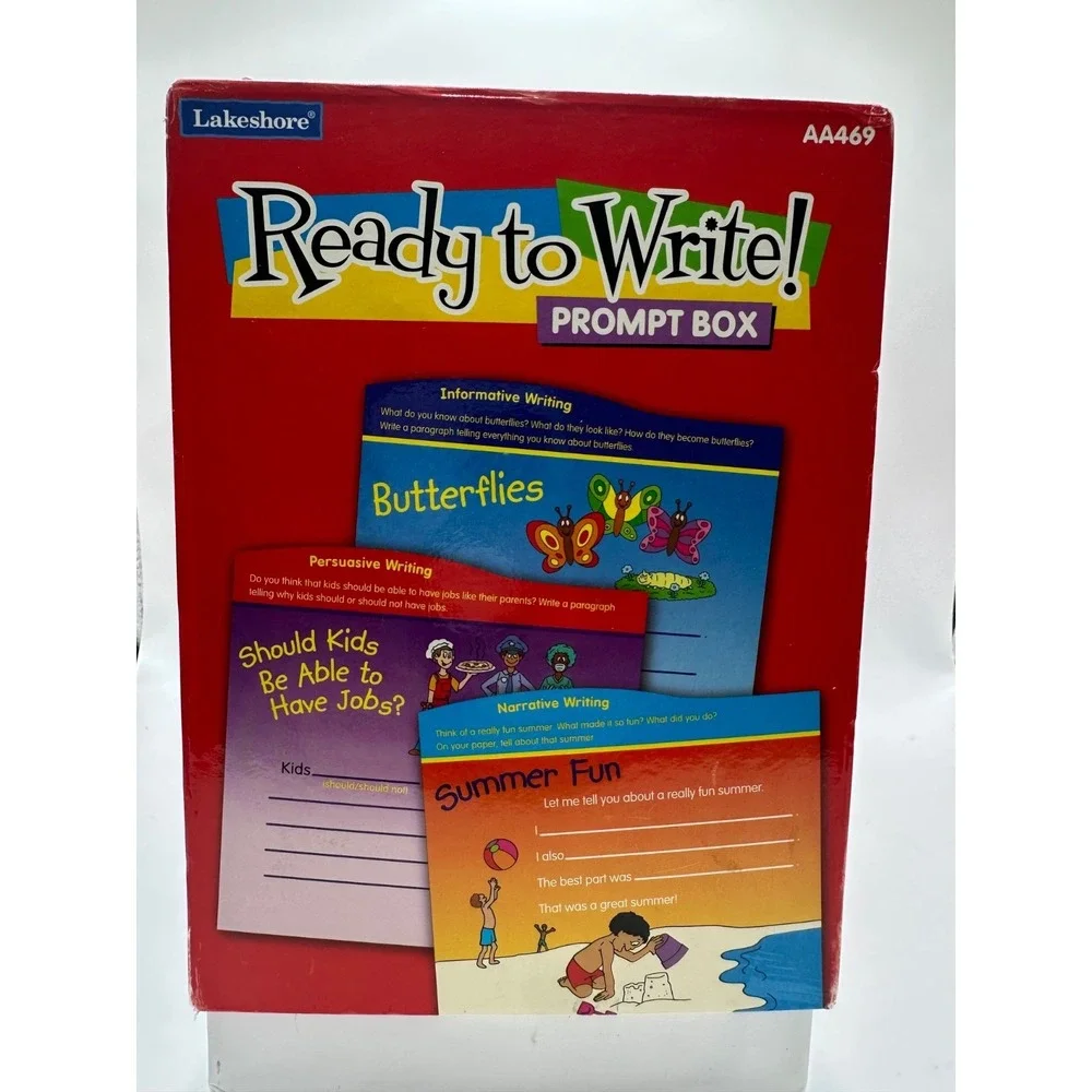 Lakeshore Ready to Write Prompt Box COMPLETE 100 Prompts AA469 Ages 6+